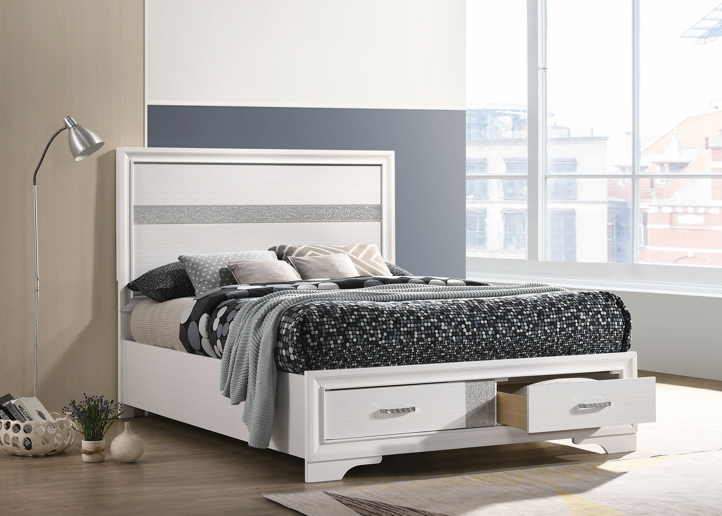 Miranda Panel Platform Storage Bed