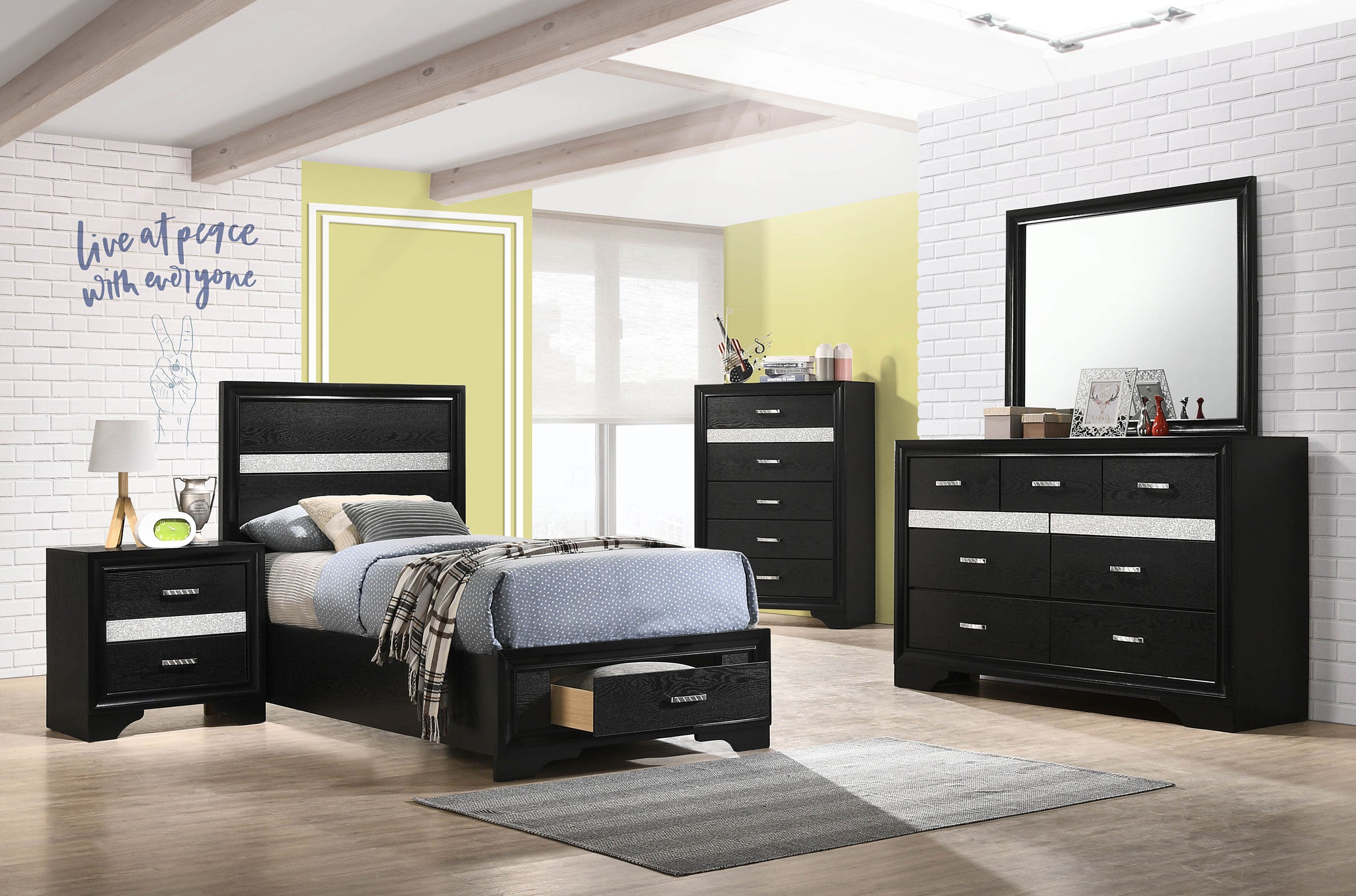 Miranda Panel Platform Storage Bed