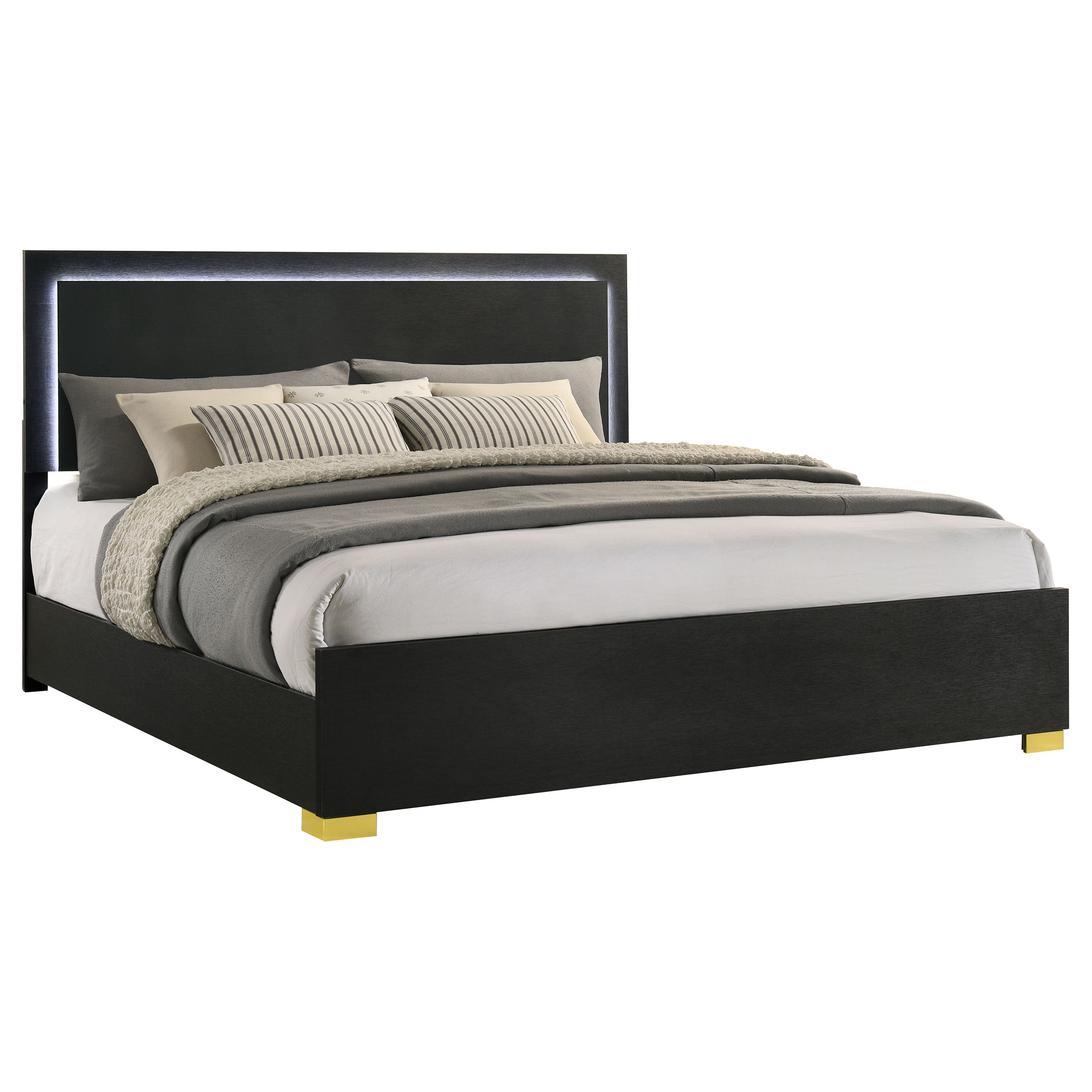 Marceline Panel Bed with LED Lighting