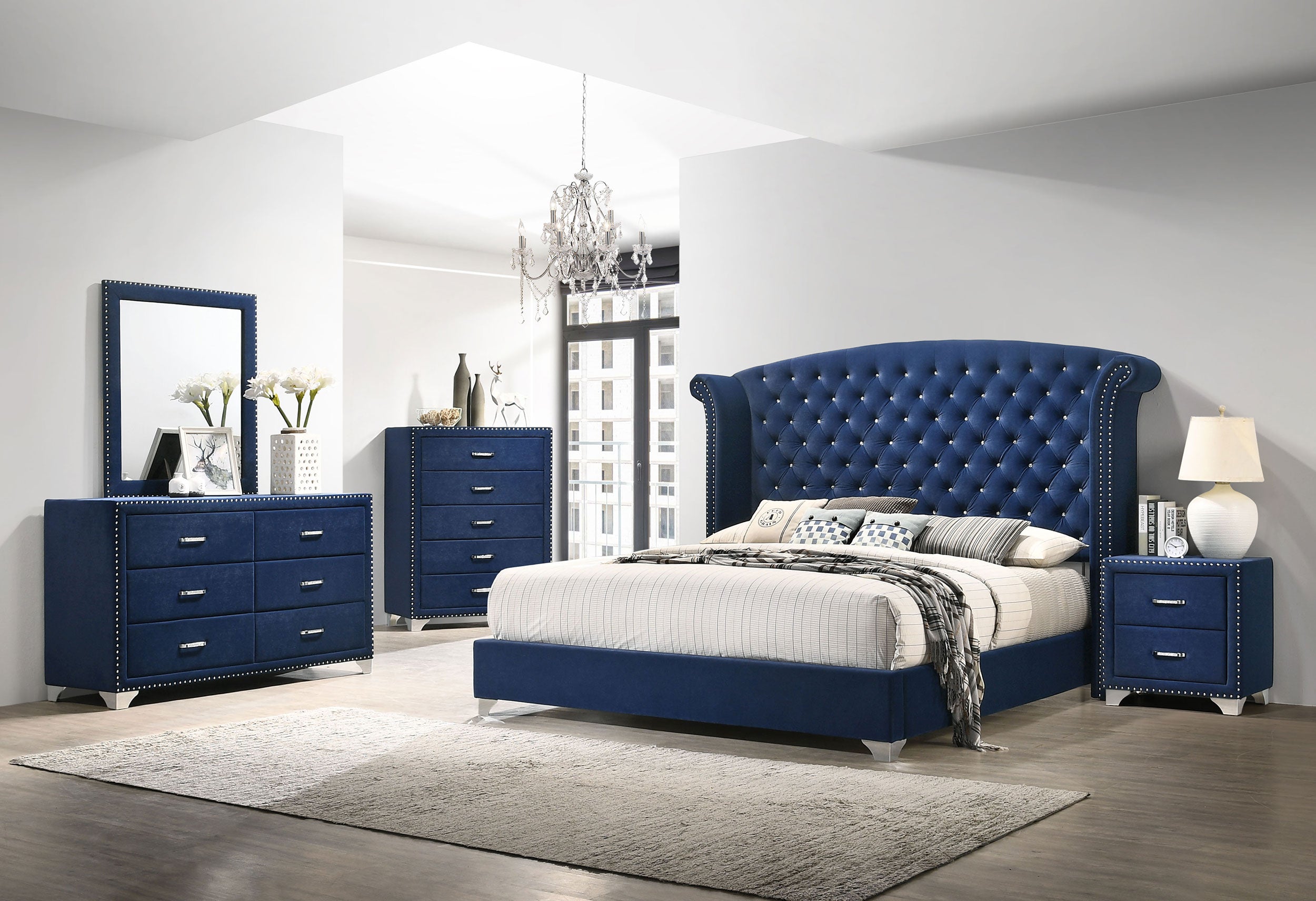 Melody Wingback Bed