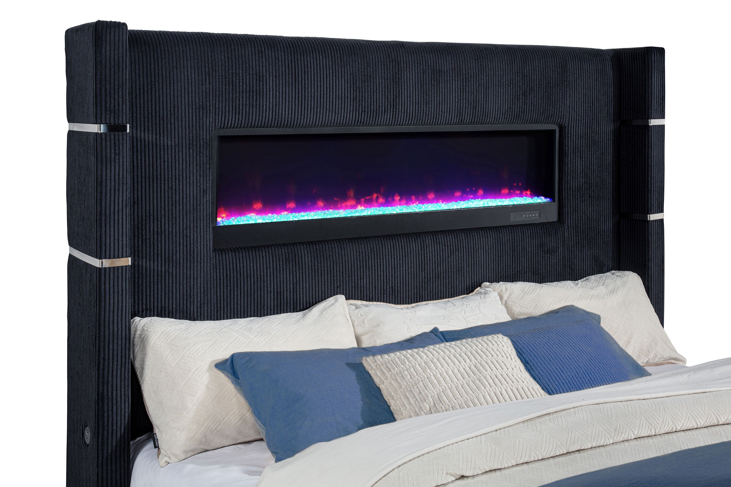 Tisdall Wingback TV Bed with Flame Visualizer