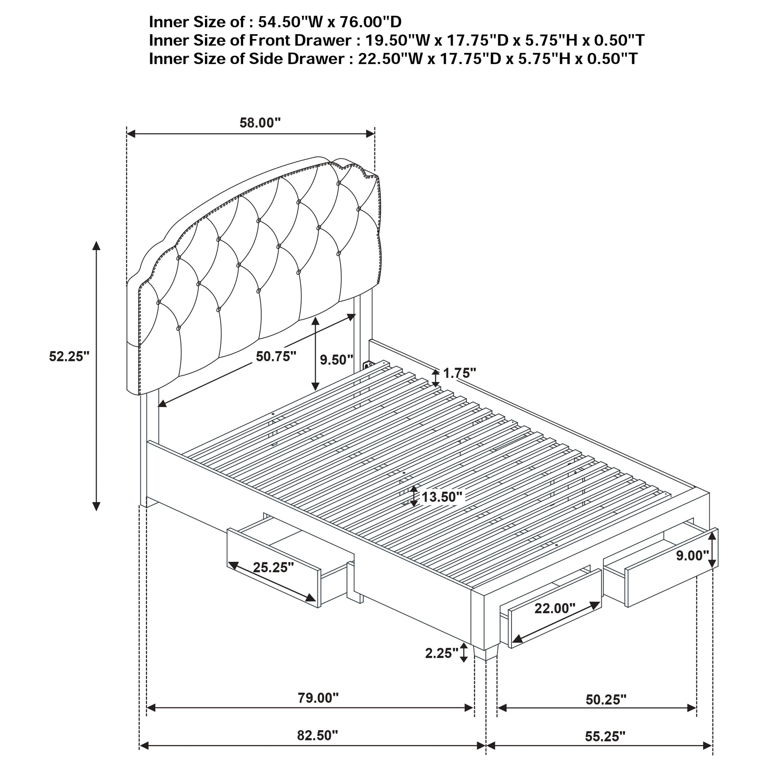 Marianna Panel Platform Storage Bed