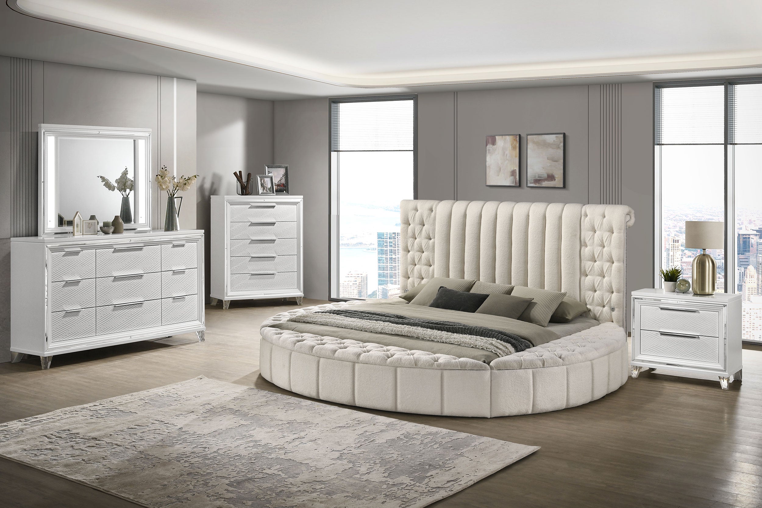 Sonya Panel Floor Storage Bed