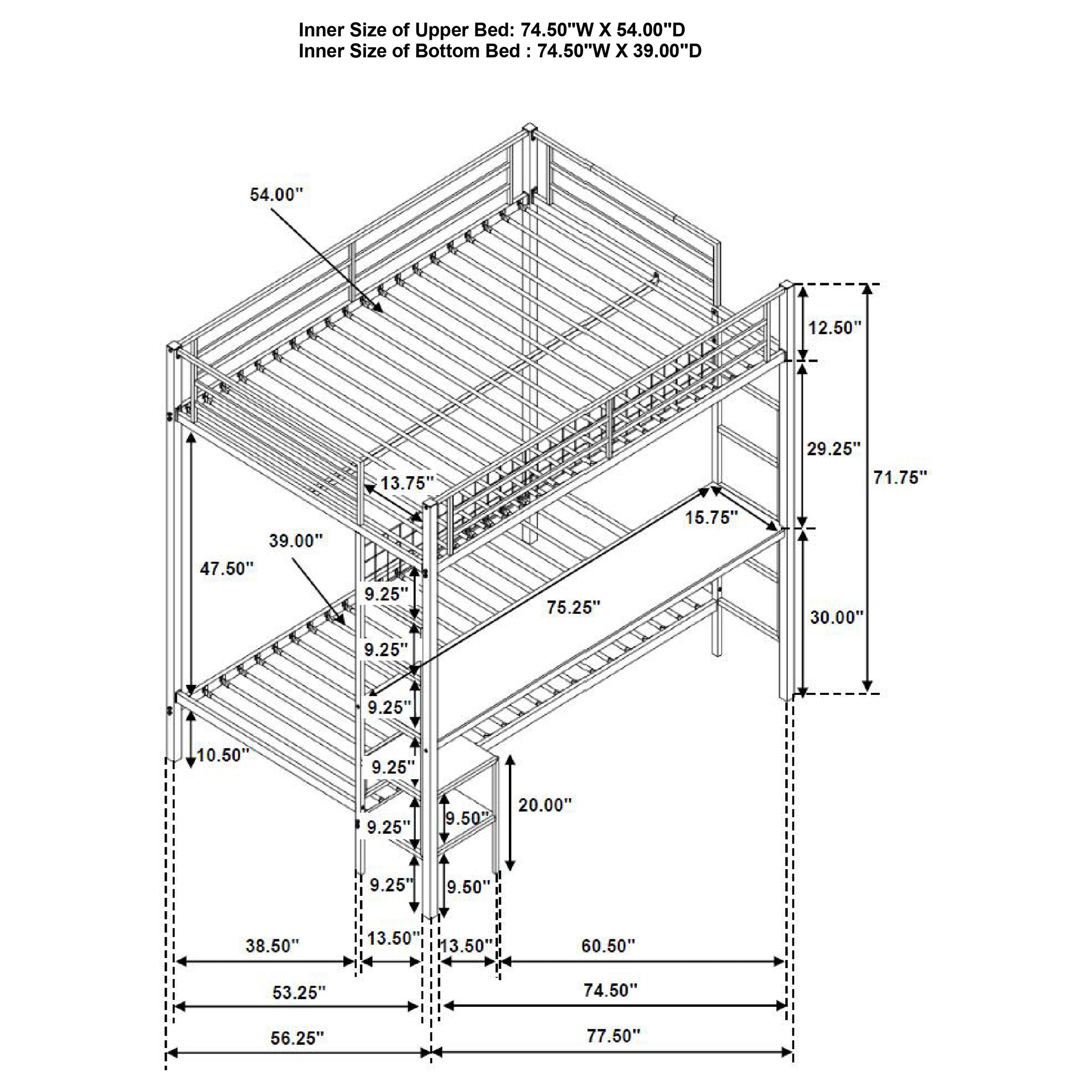 Bettoni Workstation Bunk Bed