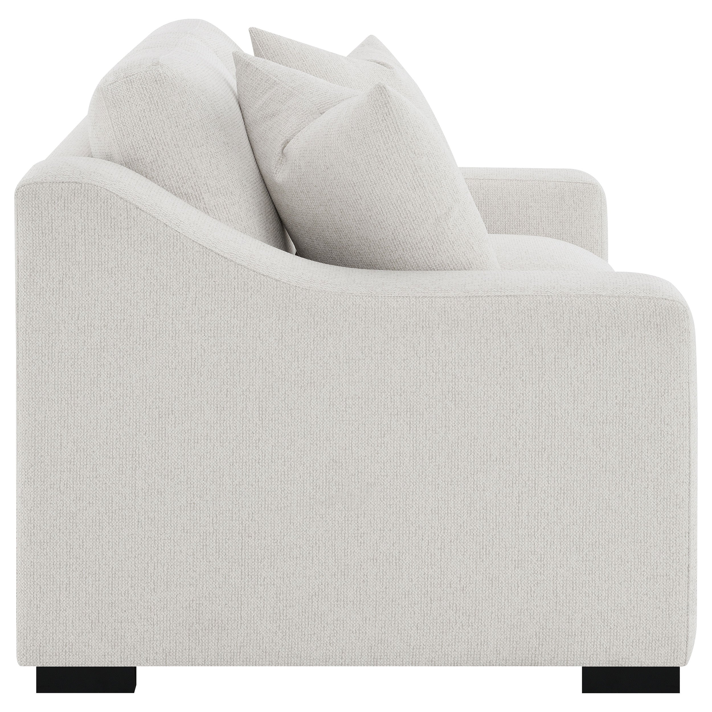 Ashlyn Upholstered Sloped Arms Loveseat White