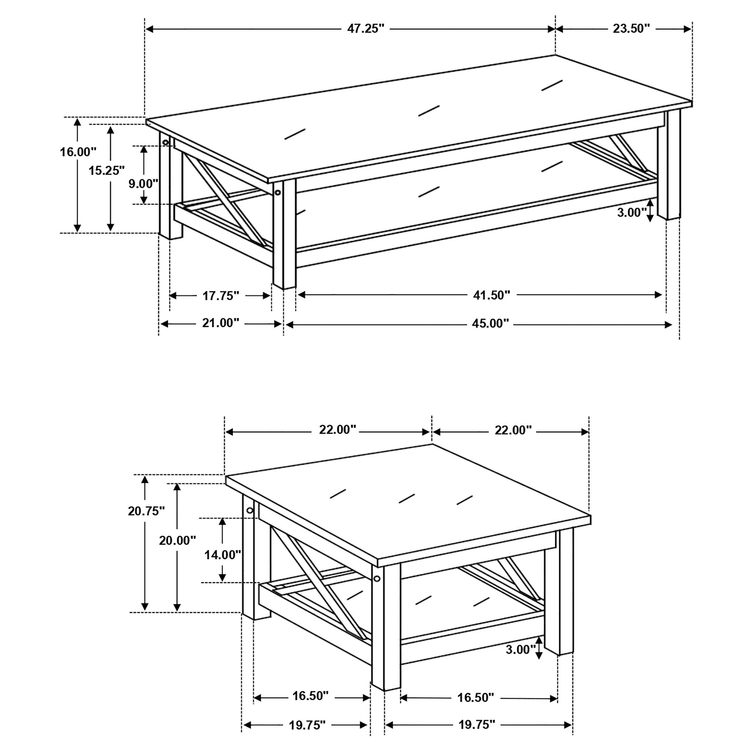 Rachelle Coffee Table Set