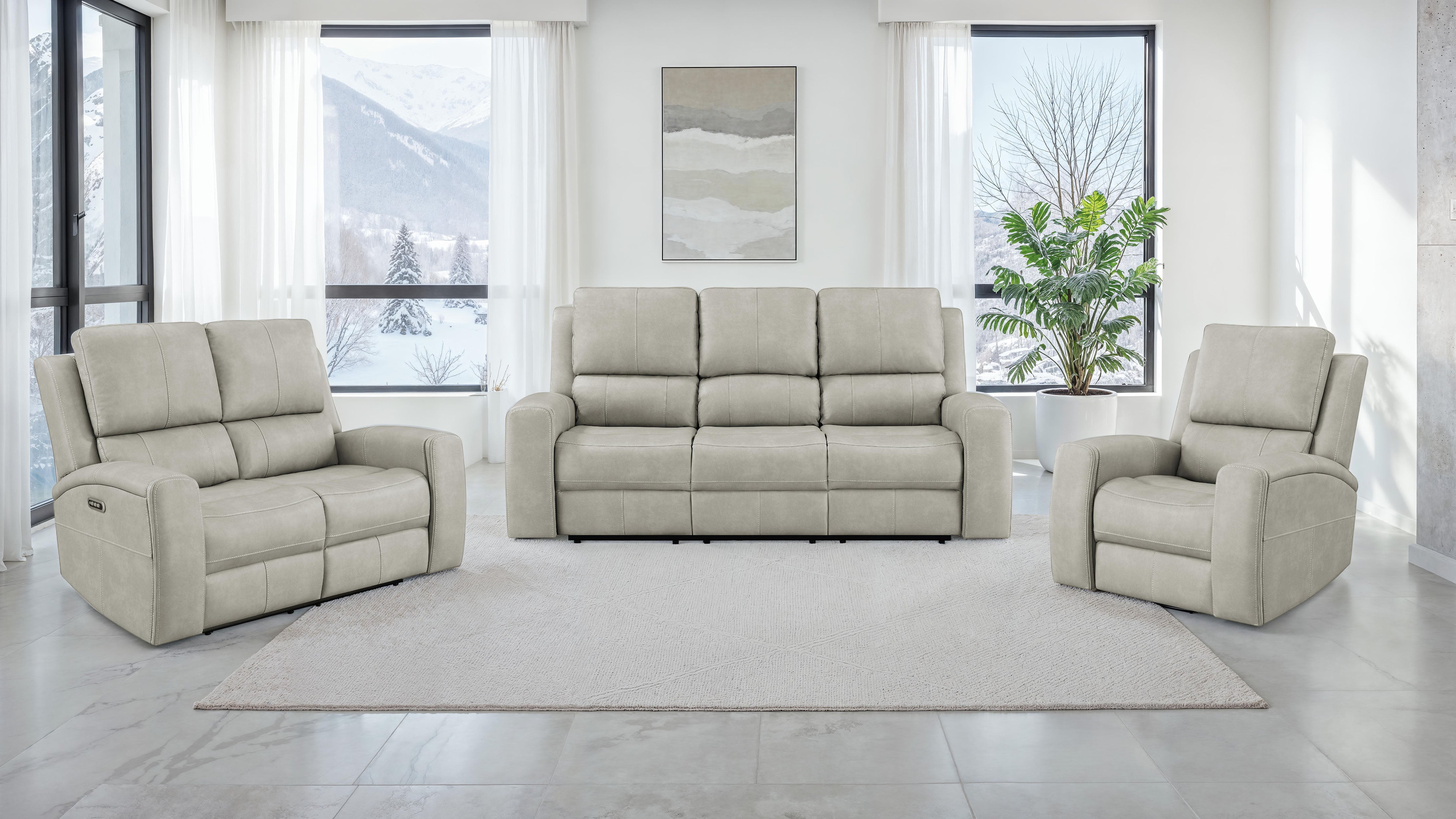 Brickston Triple Power Reclining Loveseat