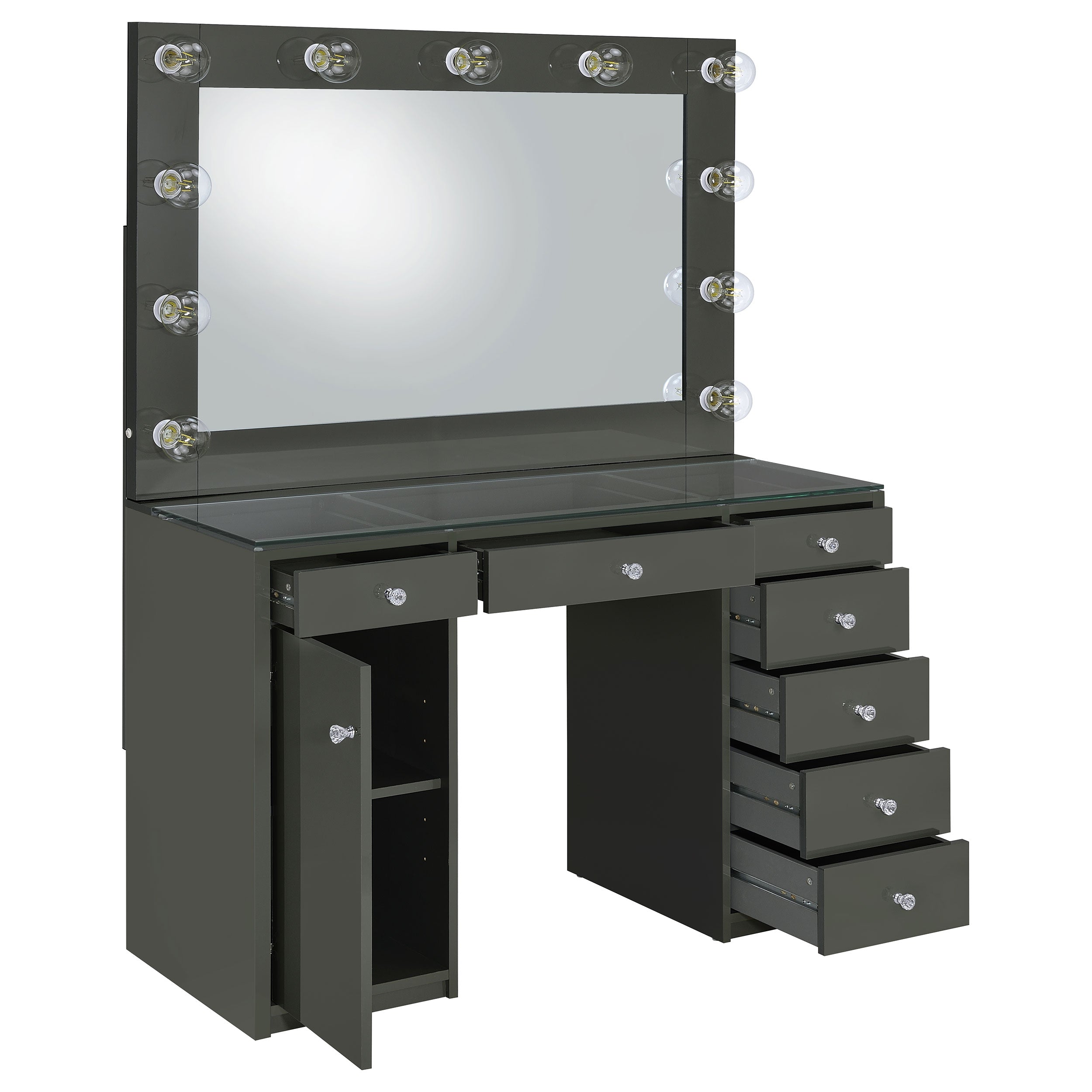 Acena Makeup Vanity Table with LED Mirror