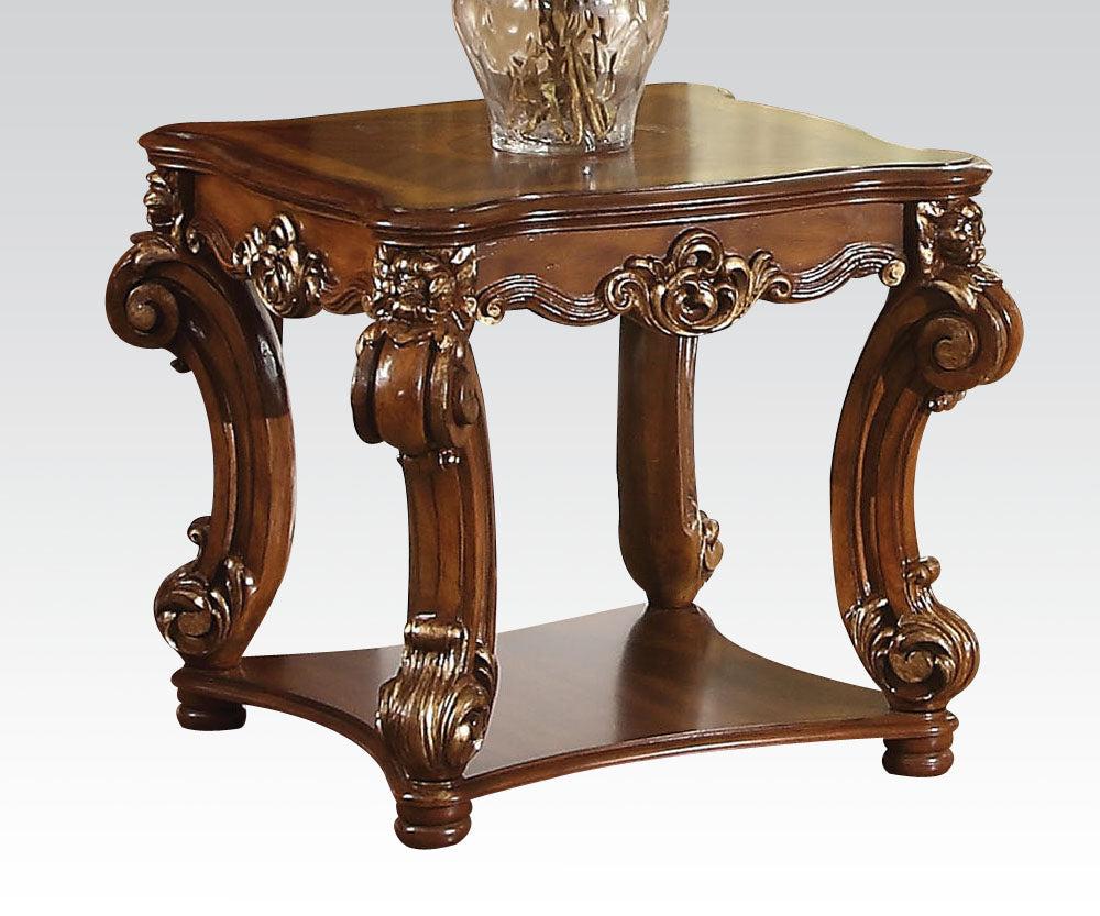 Acme Vendome Square End Table in Cherry 82001