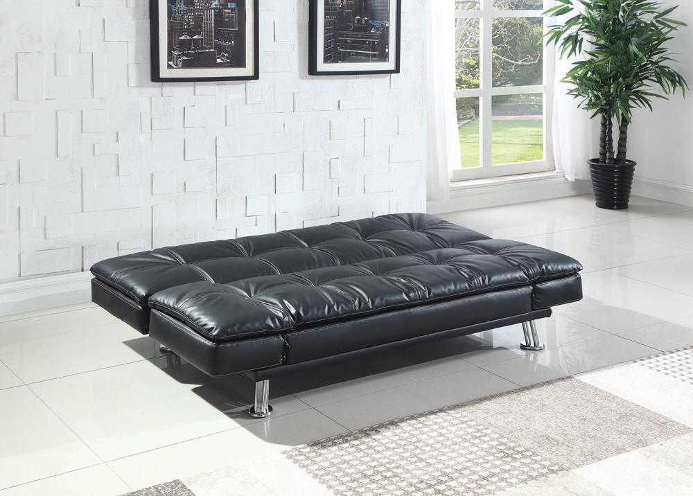 Dilleston Tufted Back Upholstered Sofa Bed Grey