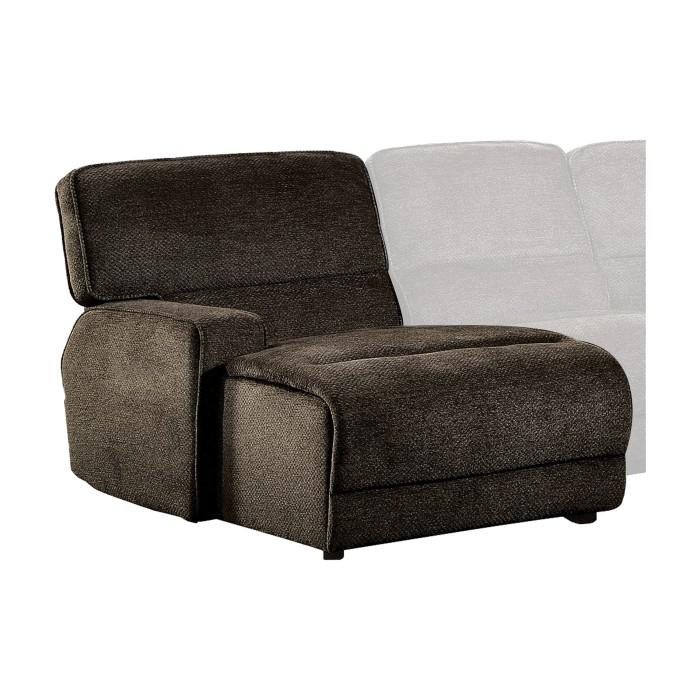Shreveport Left Side Chaise, Push Back Recliner in Brown 8238-LC