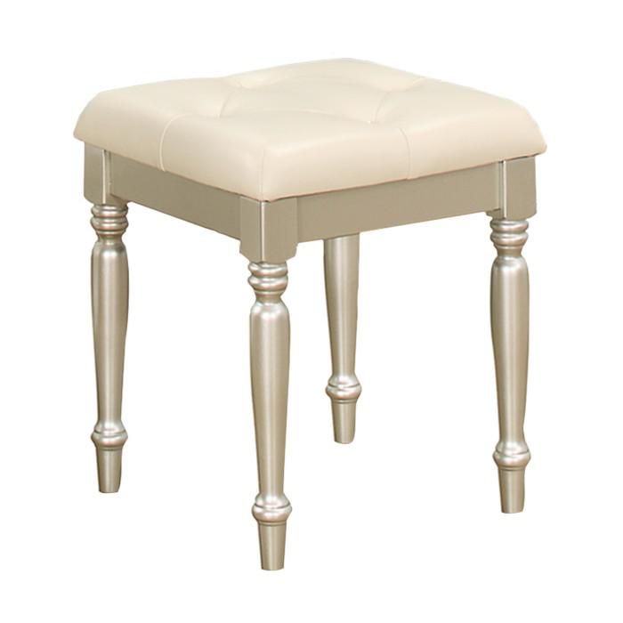 Celandine Vanity Stool in Pearl/Silver 1928-14