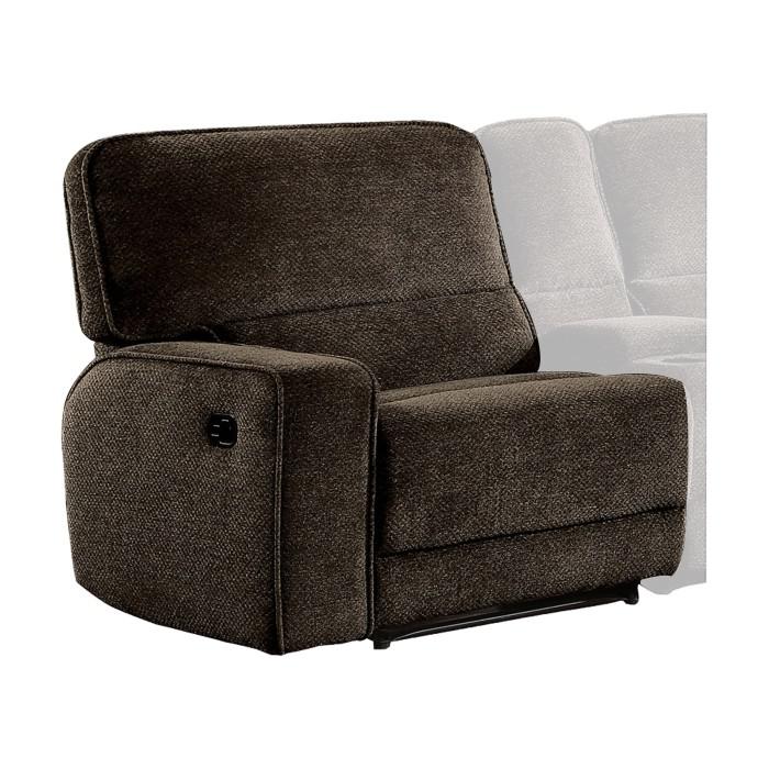 Shreveport Left Side Reclining Chair in Brown 8238-LR