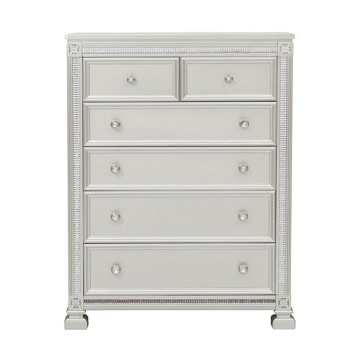 Bevelle 5 Drawer Chest in Silver 1958-9