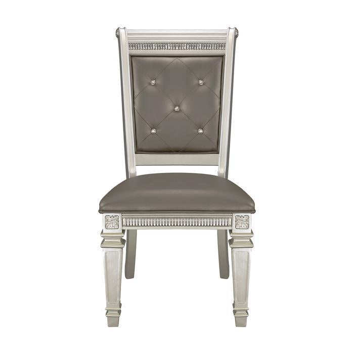 Bevelle Side Chair in Silver (Set of 2)
