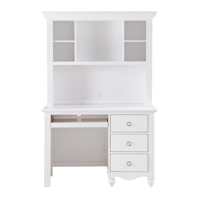 Meghan Writing Hutch/ Desk Set in White 2058WH-14*