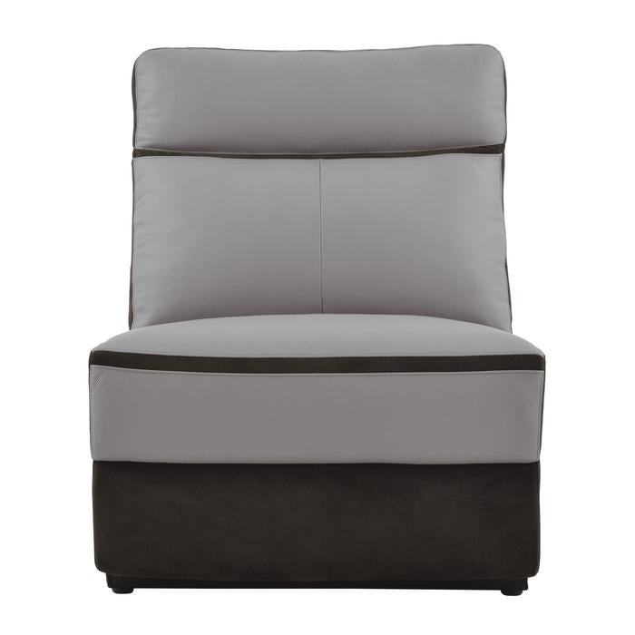 Laertes Armless Chair in Taupe Gray 8318-AC