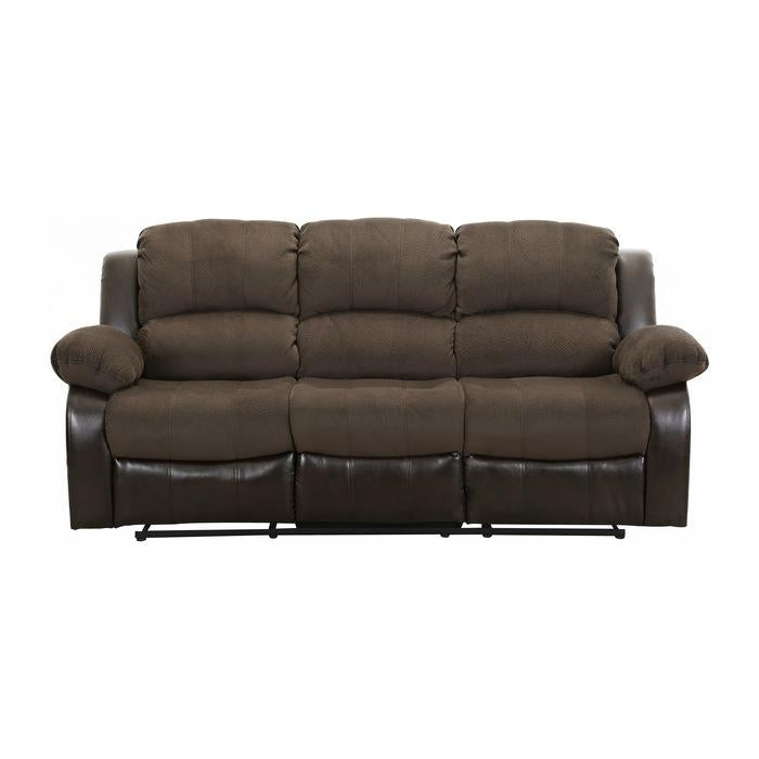 Granley Double Reclining Sofa in Chocolate 9700FCP-3