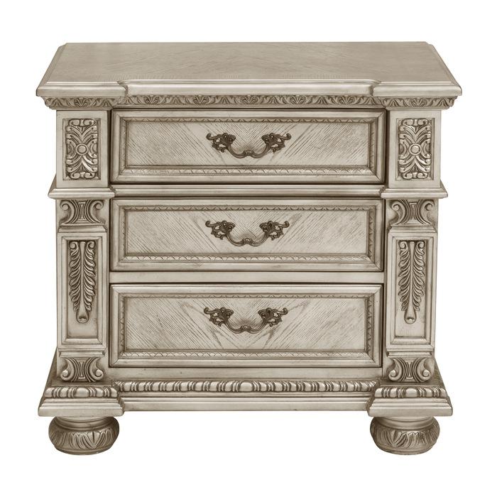 Catalonia Nightstand in Platinum Gold 1824PG-4