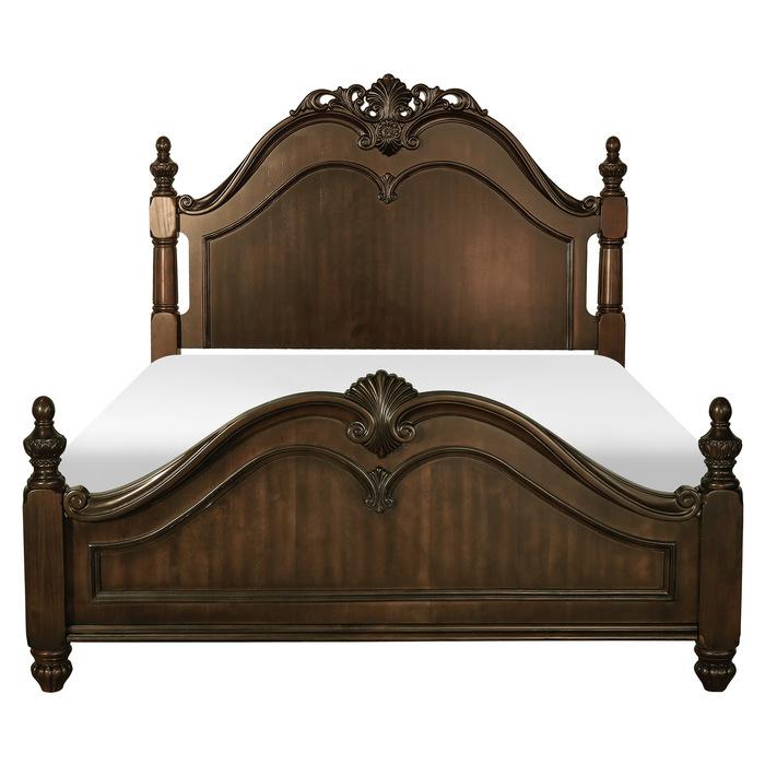Mont Belvieu Queen Panel Bed in Dark Cherry 1869-1*