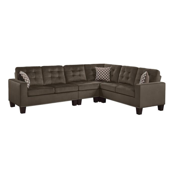 Lantana 2-Piece Reversible Sectional in Chocolate