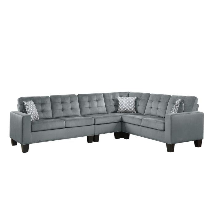 Lantana 2-Piece Reversible Sectional in Gray 9957GY*SC