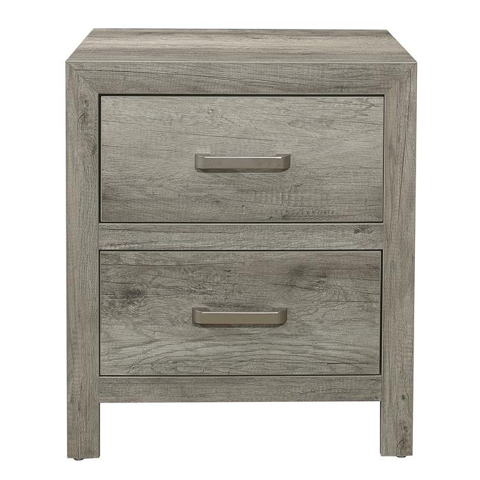 Mandan 2 Drawer Nightstand in Weathered Gray 1910GY-4