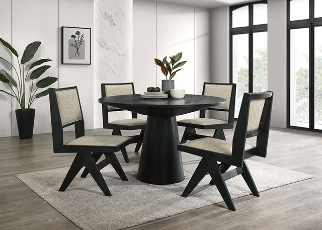 Tottenham 5 Pc Dining Table Set Black