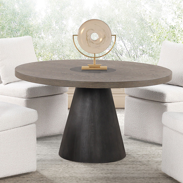 Broager 5 Pc Dining Table Set (White Caster Chairs) Rustic Oak