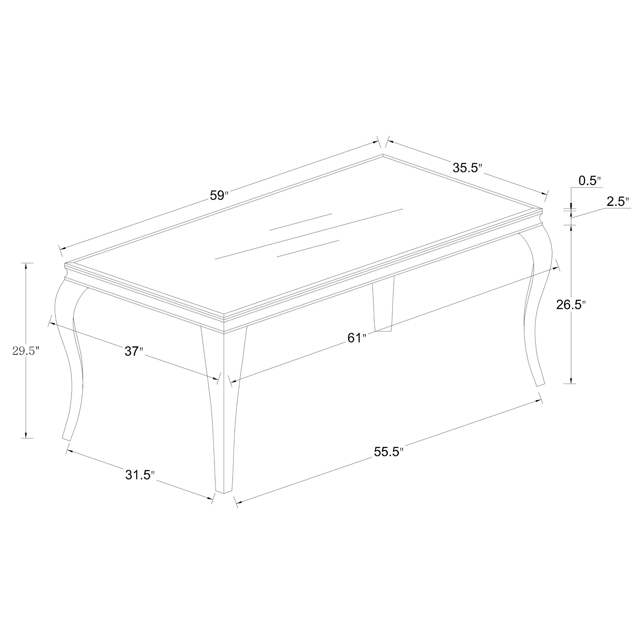 Carone 5 Pc Dining Sets Black