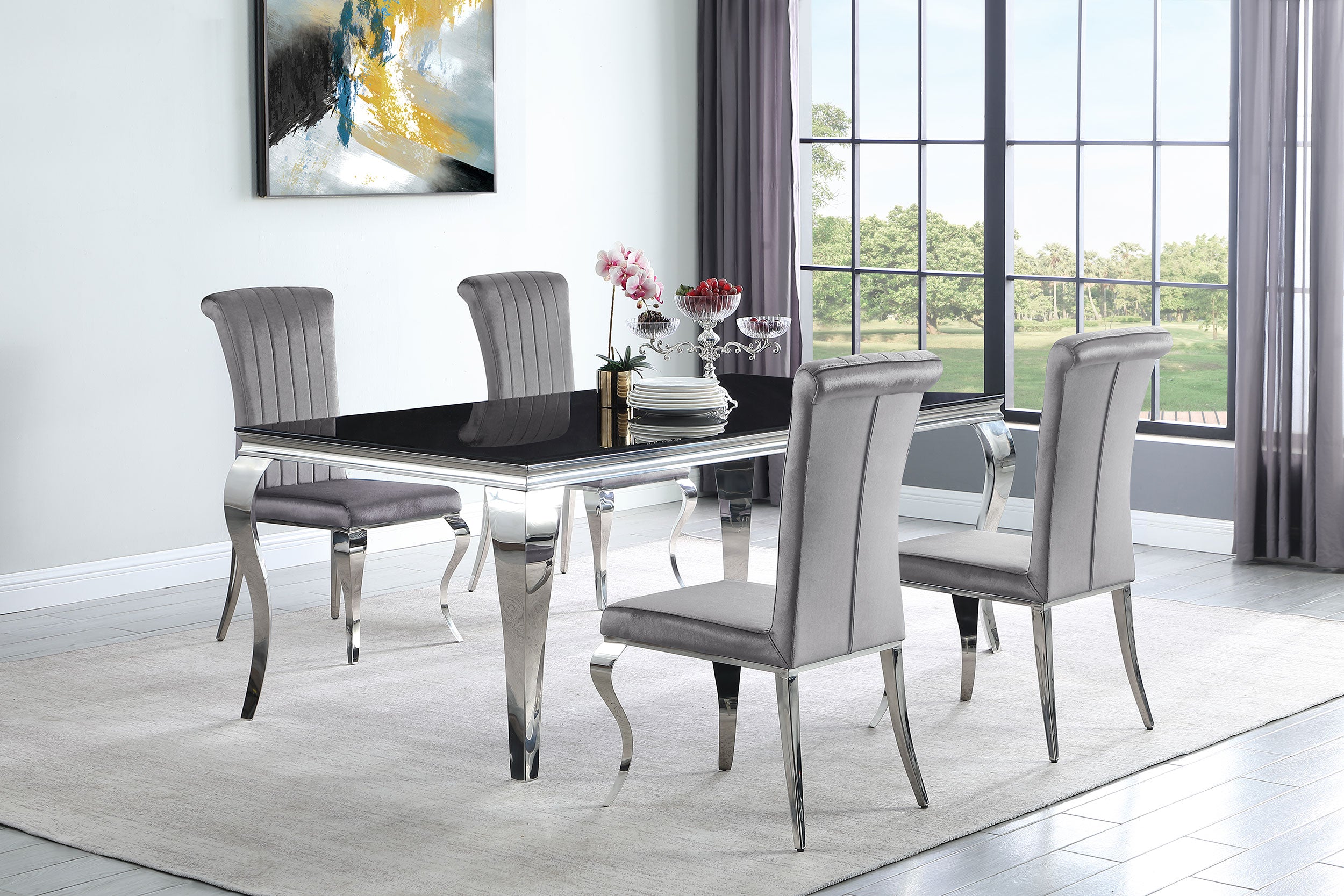 Carone 5-piece 81" Rectangular Dining Set