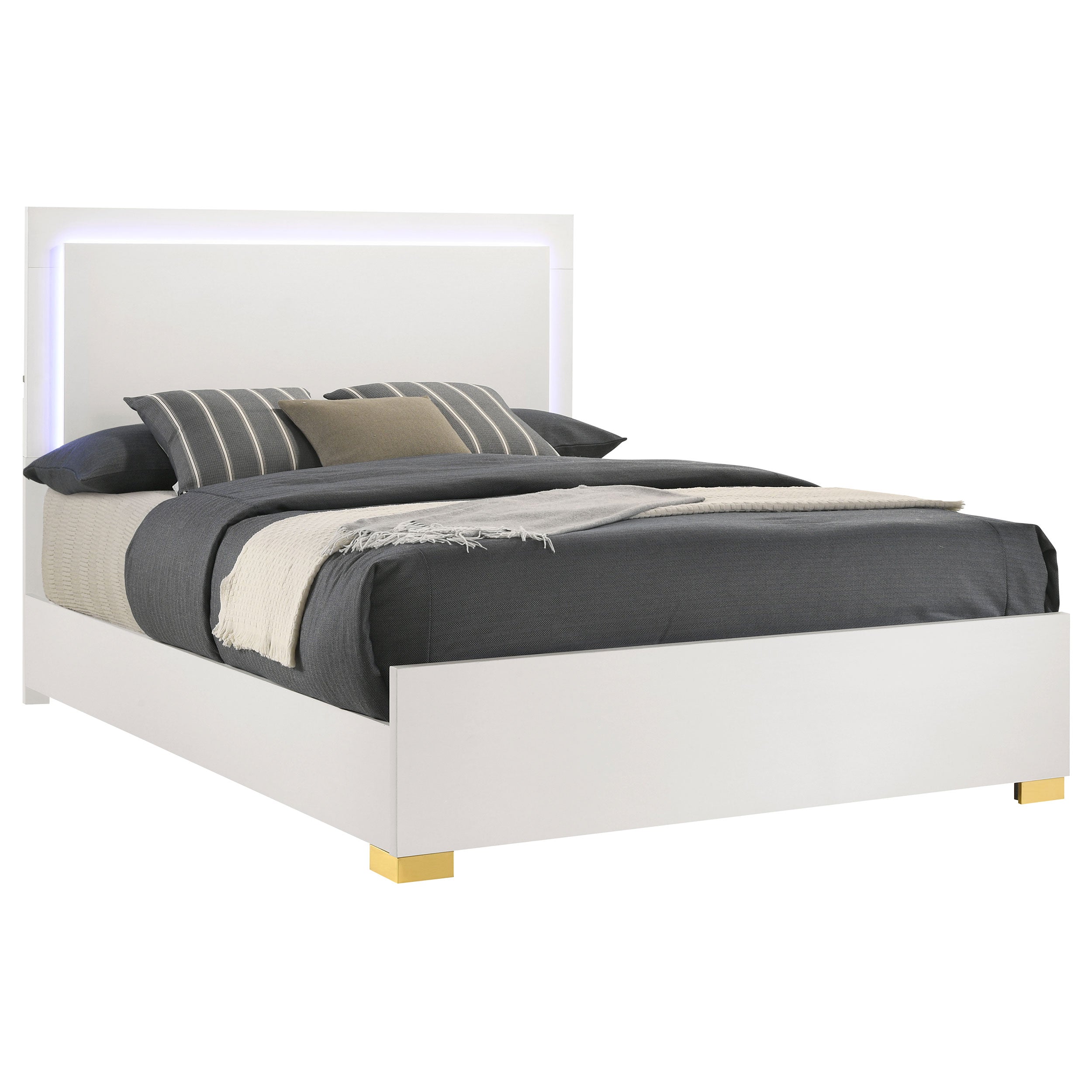 Marceline Panel Bed with LED Lighting