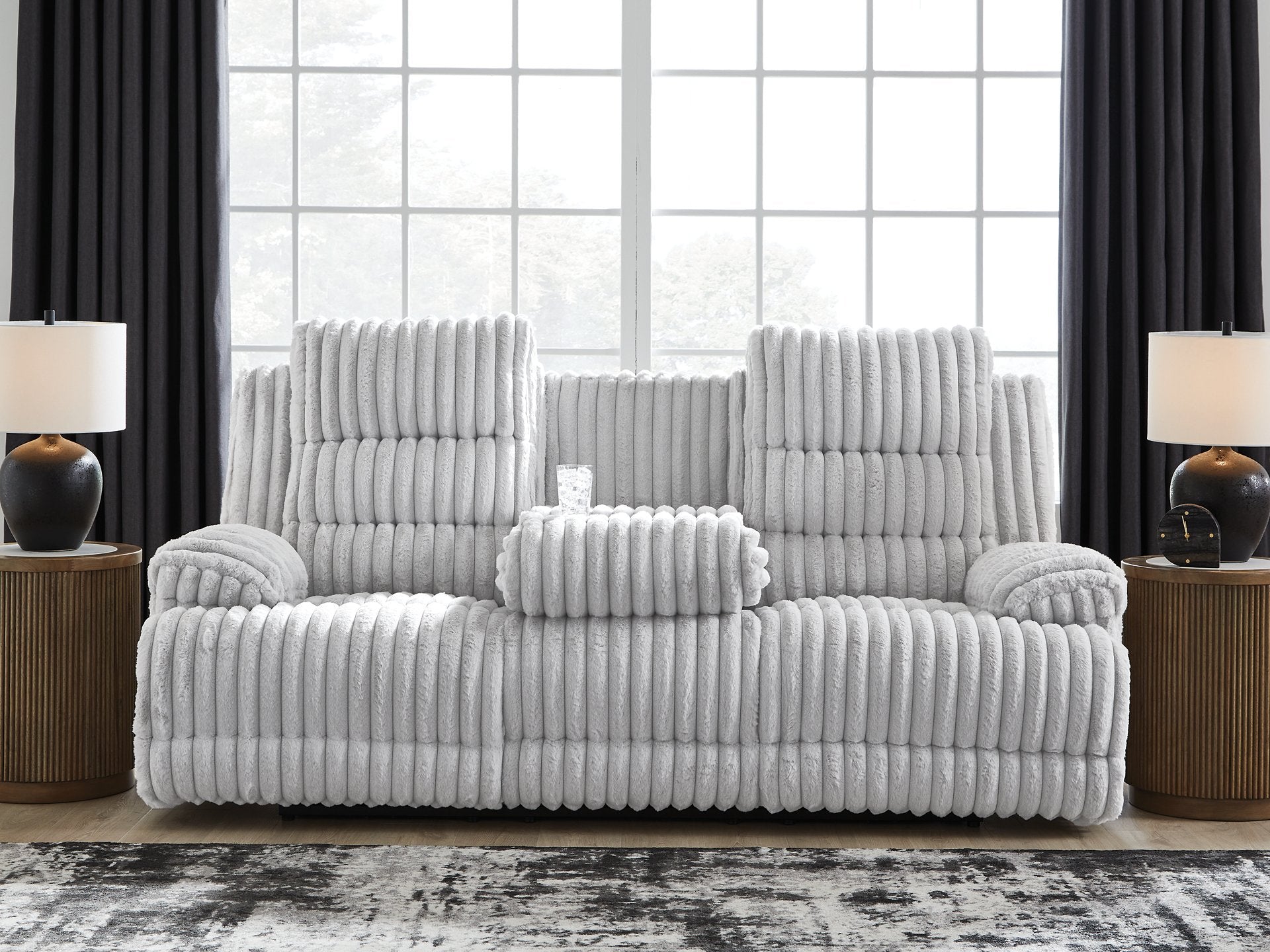 Rhines Falls Power Reclining Sofa with Drop Down Table