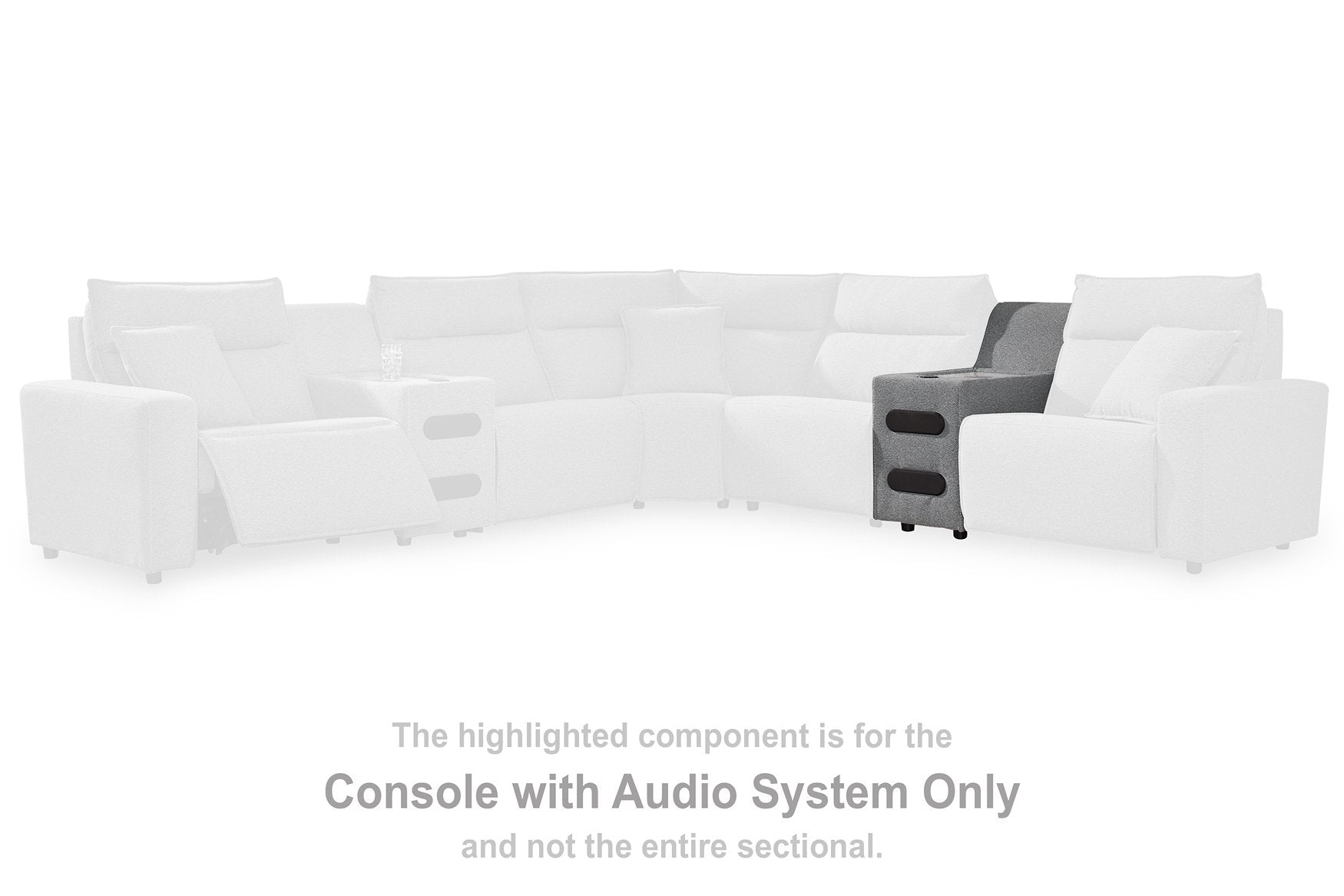 Modmax Reclining Sectional with Audio Console