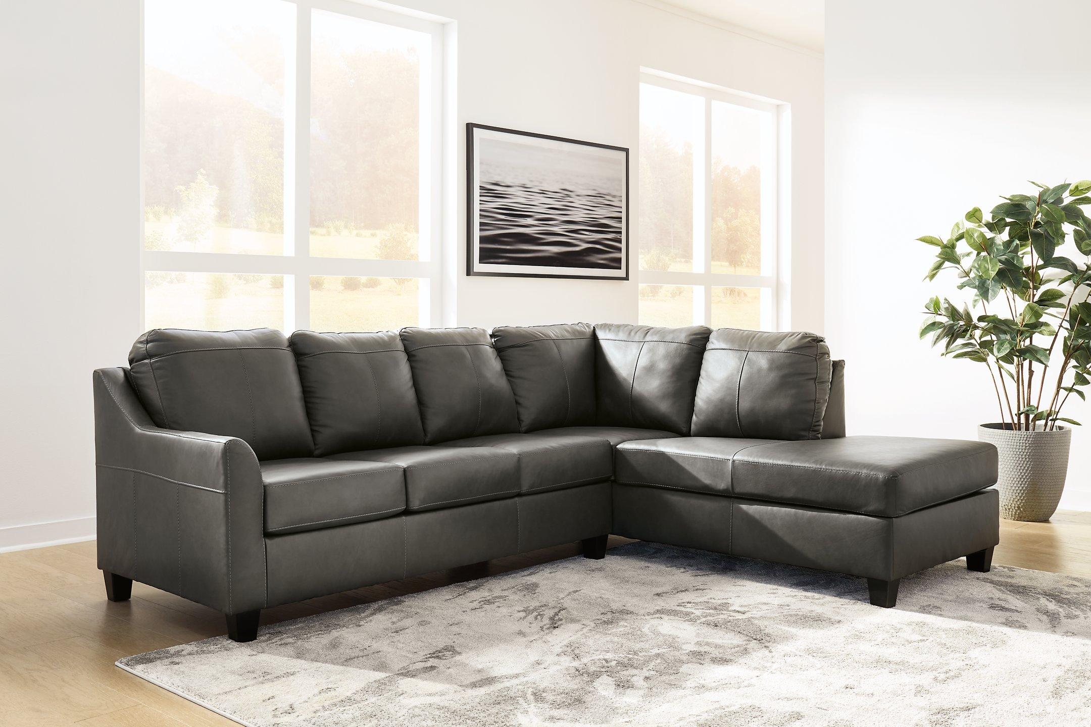 Valderno 2 Piece Sectional with Chaise - Fog Valderno 2 Piece Sectional with Chaise - Fog