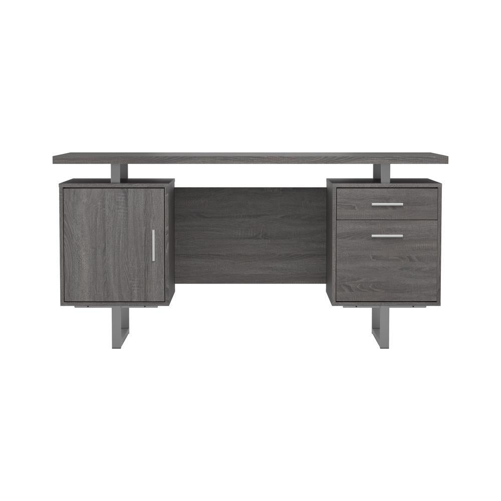 Lawtey Floating Top Office Desk Weathered Grey