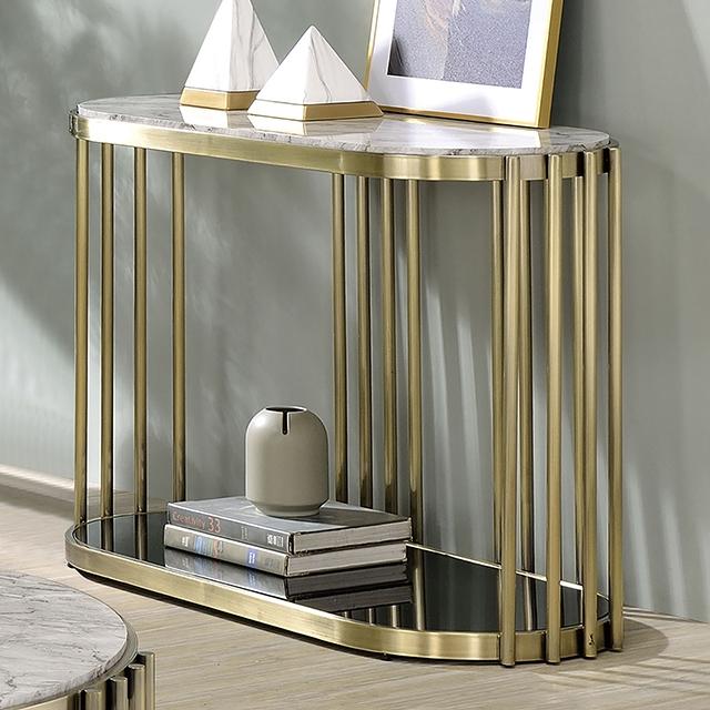 OFELIA Sofa Table, Antique Brass/Black image