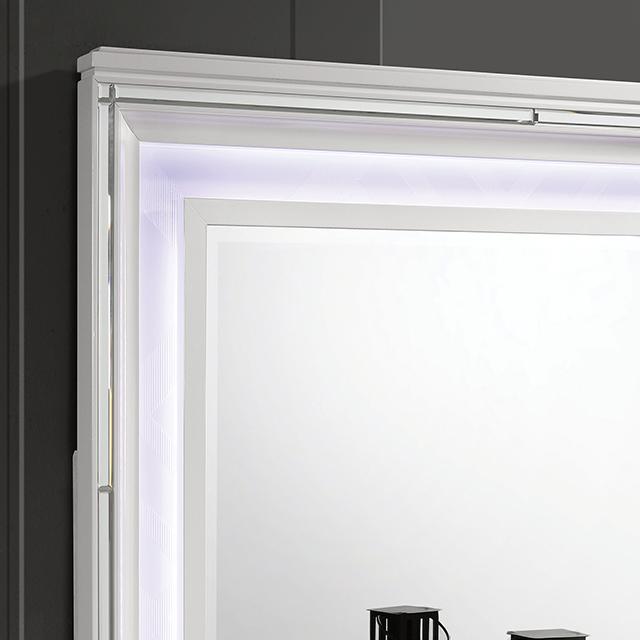 Emmeline Queen Bedroom Set Silver & White