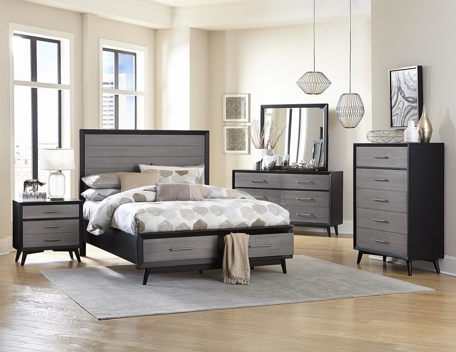 Raku 6 Drawer Dresser in Gray 1711-5