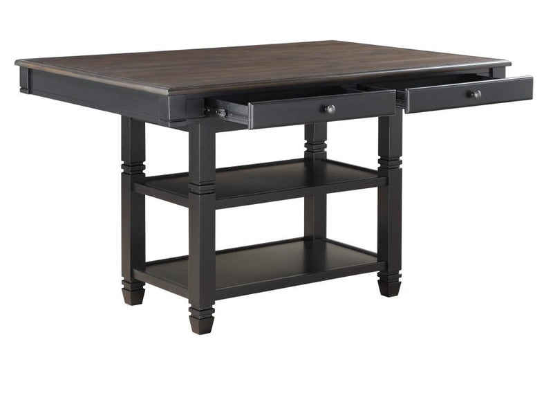 Homelegance Baywater Counter Height Table in Natural and Black 5705BK-36