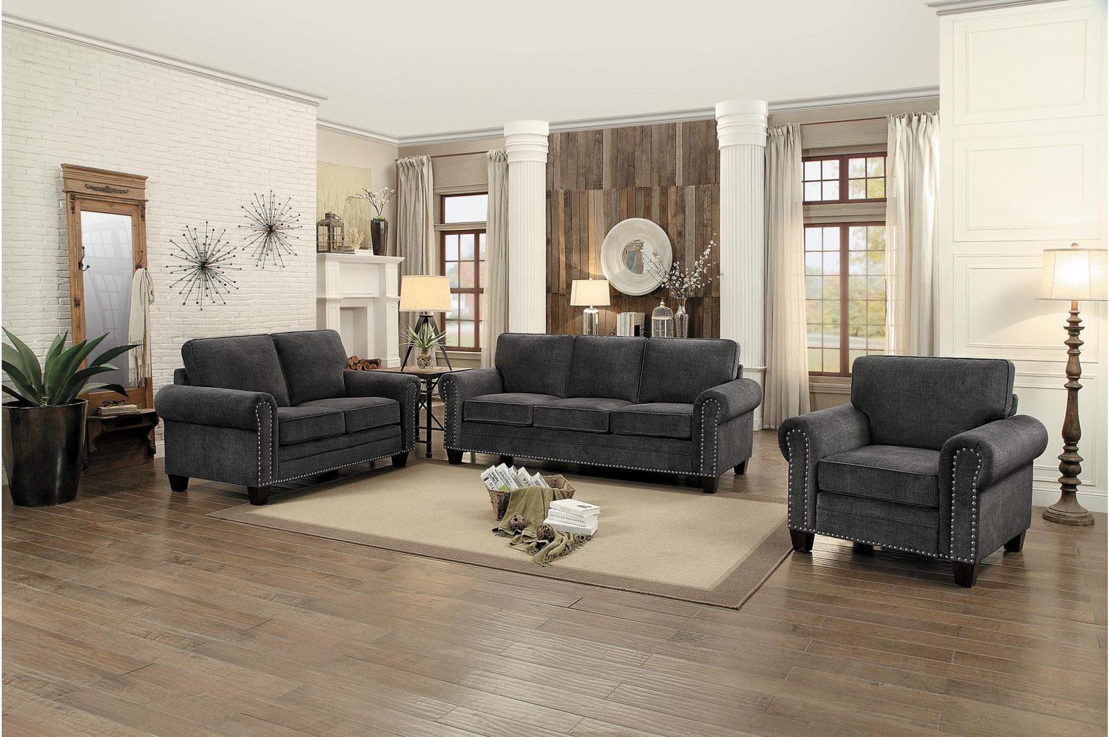 Cornelia Loveseat in Dark Gray 8216DG-2