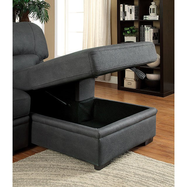 ALCESTER Graphite Sectional w/ Sleeper, Graphite