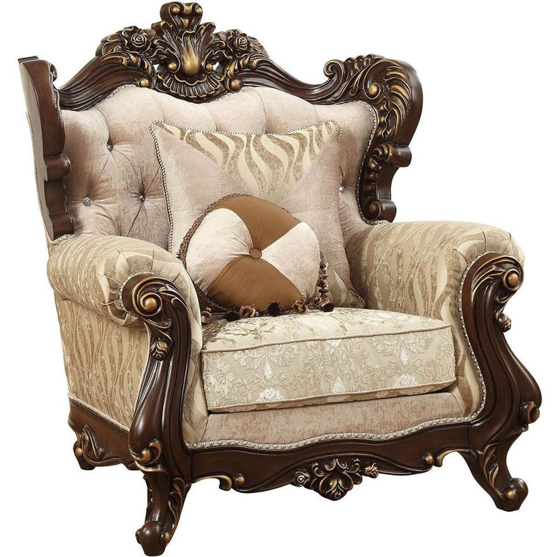 Acme Furniture Shalisa Chair with 2 Pillows in Walnut 51052 image